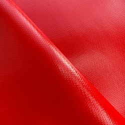 Ткань ПВХ 600 гр/м2 плотная (Ширина 1,5м), цвет Красный (на отрез) в Симферополе