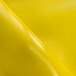 Ткань ПВХ 600 гр/м2 плотная, Жёлтый (Ширина 150см), на отрез  в Симферополе