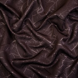 Ткань Блэкаут для штор &quot;Ледовое тиснение цвет Темно-Коричневый&quot; (на отрез)  в Симферополе