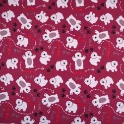 Ткань Oxford 600D PU (Ширина 1,48м), принт &quot;Белые мишки&quot; (на отрез) в Симферополе
