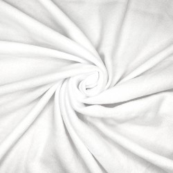 Ткань Флис Односторонний 130 гр/м2 (Ширина 150см), цвет Белый (на отрез) в Симферополе