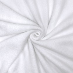 Ткань Флис Двусторонний 280 гр/м2 (Ширина 150см), цвет Белый (на отрез) в Симферополе