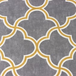 Интерьерная ткань Дак (DUCK) (ширина 1,8м), принт &quot;Орнамент на Сером&quot; (на отрез) в Симферополе