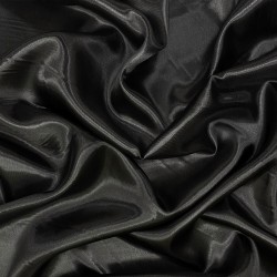 Ткань Атлас-сатин, цвет Черный (на отрез)  в Симферополе