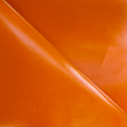 Ткань ПВХ 450 гр/м2, Оранжевый (Ширина 160см), на отрез  в Симферополе
