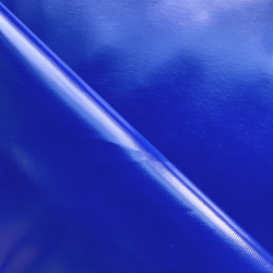 Ткань ПВХ 450 гр/м2 (Ширина 1,6м), цвет Синий (на отрез) в Симферополе