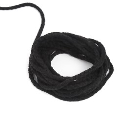 Шнур для одежды тип 2, цвет Чёрный (плетено-вязаный/полиэфир)  в Симферополе